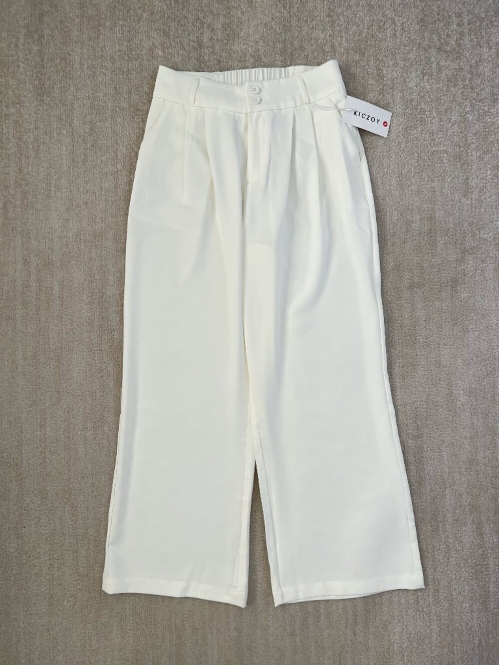 NWT Amazon Kiczoy High Waisted Wide Leg Dress Pants Pleated Trousers M